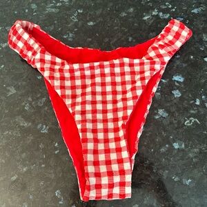 Red Checkered Bikini Bottom